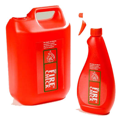 fire retardant spray.